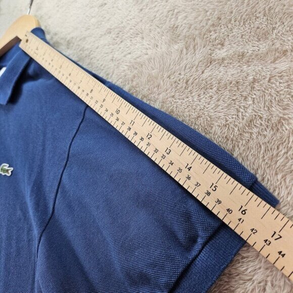 Lacoste Polo Shirt Crocodile Logo Blue 100% Cotton Short Sleeve Mens Size 6 Golf - Picture 7 of 10
